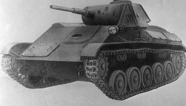 Reprodução do desenho do tanque ligeiro T-70 - Sputnik Brasil