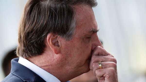 Presidente Jair Bolsonaro deixa o Palácio do Alvorada, em Brasília - Sputnik Brasil