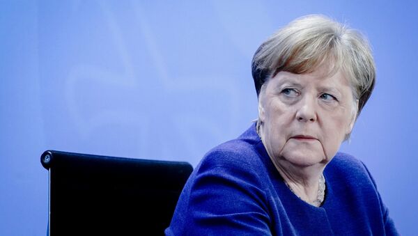 Chanceler alemã, Angela Merkel, em conferência de imprensa sobre a situação epidemiológica no país, em Berlim, 30 de abril de 2020 - Sputnik Brasil