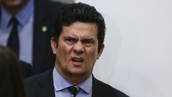 Ex-ministro da Justiça Sergio Moro anuncia sua demissão em Brasília - Sputnik Brasil