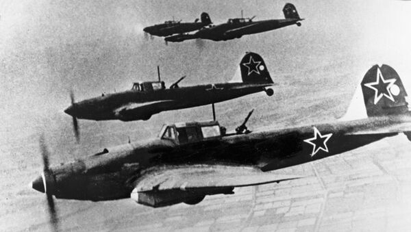 Aeronaves soviéticas voando rumo à Berlim em 1945 - Sputnik Brasil