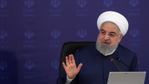 Presidente do Irã, Hassan Rouhani, durante reunião do gabinete em Teerã, 3 de maio de 2020 - Sputnik Brasil