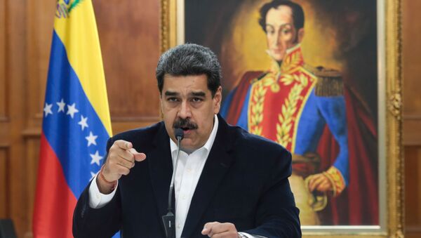 Presidente da Venezuela, Nicolás Maduro, fala durante uma reunião com as Forças Armadas Bolivarianas - Sputnik Brasil