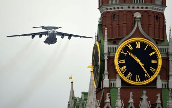Sistema Aéreo de Alerta e Controle A-50 durante o desfile do Dia da Vitória em Moscou - Sputnik Brasil
