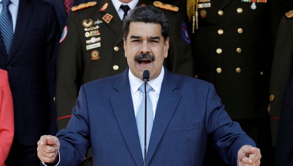 Nicolás Maduro fala durante coletiva de imprensa em Caracas, Venezuela - Sputnik Brasil