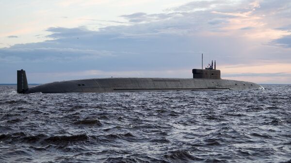 Knyaz Vladimir, um submarino nuclear do projeto 955A (Borei-A), dotado de mísseis estratégicos, na base naval de Severodvinsk - Sputnik Brasil