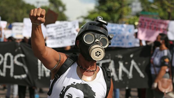Manifestante durante protestos contra o governo de Jair Bolsonaro, em Manaus (AM), 2 de junho de 2020 - Sputnik Brasil
