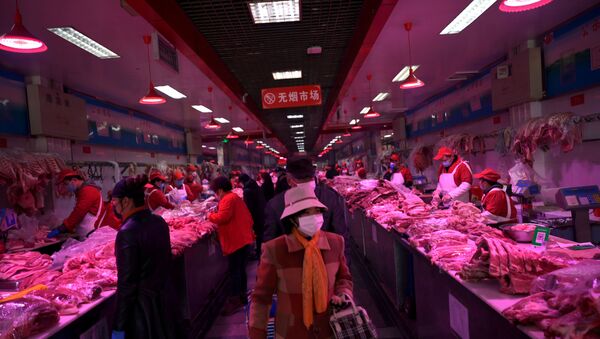 Mercado de Xinfadi em meio à pandemia do coronavírus, em Pequim, China - Sputnik Brasil