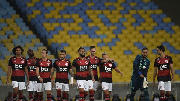 Flamengo e Bangu abrem a quarta rodada do Campeonato Carioca 2020 em jogo a portas fechadas no estádio do Maracanã durante a pandemia da COVID-19 - Sputnik Brasil
