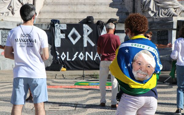 Manifestação em Lisboa, Portugal, contra o governo de Jair Bolsonaro. - Sputnik Brasil