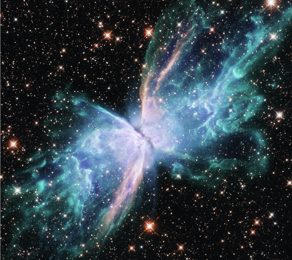 Nebulosa planetária bilopar NGC 6302. O objeto é caracterizado por suas grandes estruturas, que aparentam ser asas, motivo pelo qual é referida como Nebulosa Borboleta - Sputnik Brasil