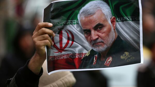 Retrato do general iraniano Qassem Soleimani - Sputnik Brasil