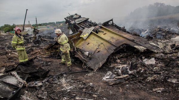 Equipes de resgate no local da queda do MH17 no leste da Ucrânia - Sputnik Brasil