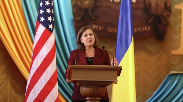 Ajudante do secretário de Estado dos EUA para Assuntos da Europa, Victoria Nuland - Sputnik Brasil