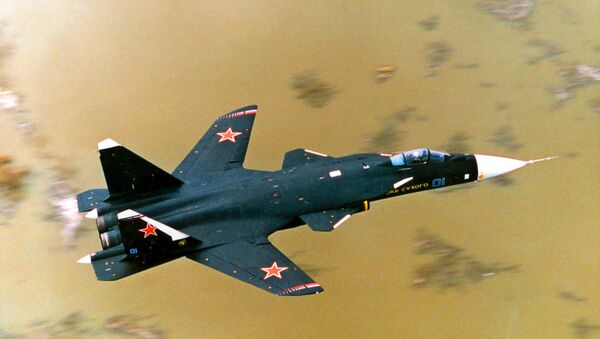 Caça Su-47 Berkut (foto de arquivo) - Sputnik Brasil