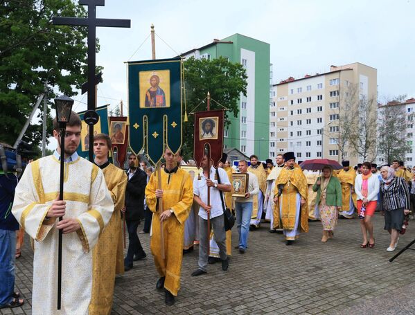 Procissão religiosa pela ocasião de 1000 anos da morte do príncipe Vladimir I, na cidade de Chkalovsk - Sputnik Brasil