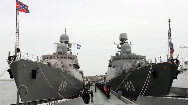 Navios em seviço na Flotilha Russa do Mar Cáspio - Sputnik Brasil