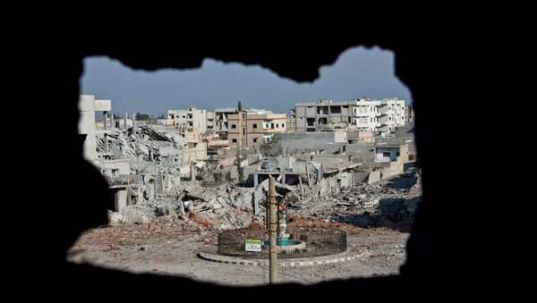 Área controlada pelo Estado Islâmico em Kobane, na Síria - Sputnik Brasil