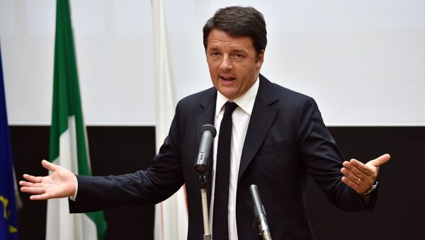 Primeiro-ministro italiano Matteo Renzi - Sputnik Brasil