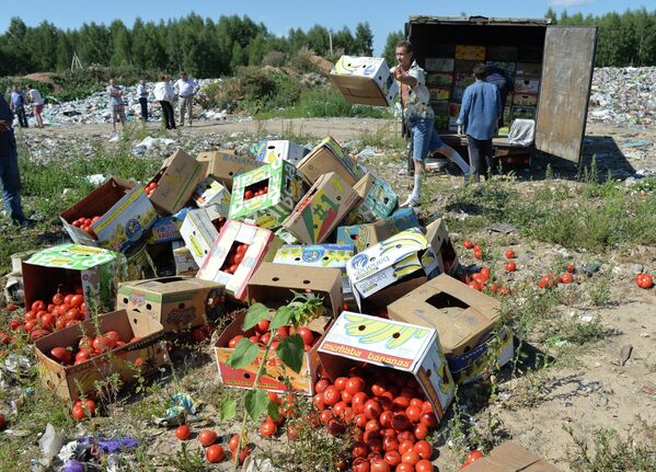 Tomates proibidos de entrar a Rússia foram destruídos na fronteira com a Bielorrússia, na região de Smolensk - Sputnik Brasil