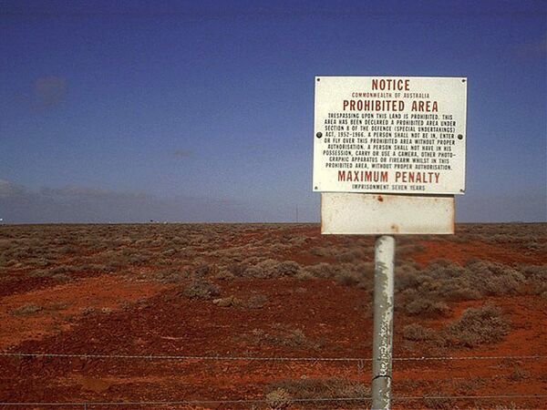 Zona proibida no polígono de Woomera, na Austrália - Sputnik Brasil