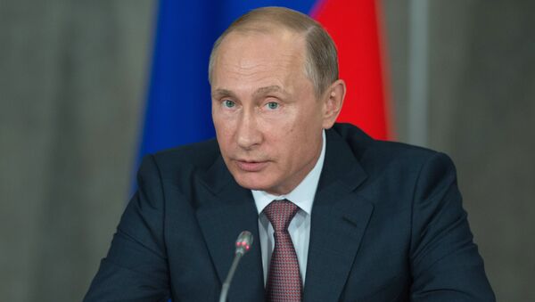 Presidente russo, Vladimir Putin, durante reunião do Conselho de Estado na Crimeia. - Sputnik Brasil