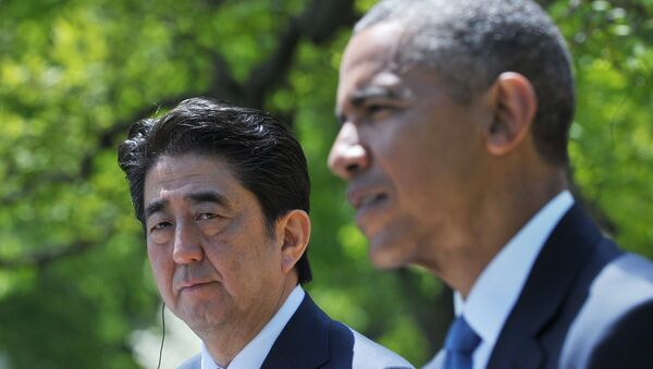 Presidente dos Estados Unidos Barack Obama e primeiro-ministro do Japão Shinzo Abe - Sputnik Brasil