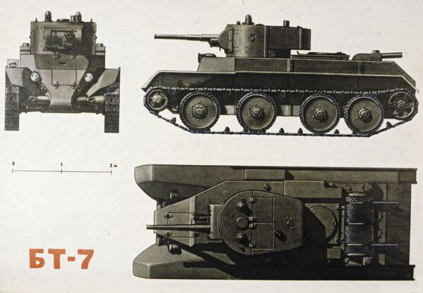 Tanque-cruzador soviético BT-7 era um tanque razoavelmente bem armado em relação ao seu tempo - Sputnik Brasil