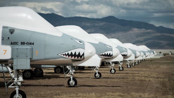 Aviões de assalto A-10 Thunderbolt II na base aérea de Davis-Mountain - Sputnik Brasil