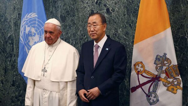 Papa Francisco e Ban Ki-moon. - Sputnik Brasil