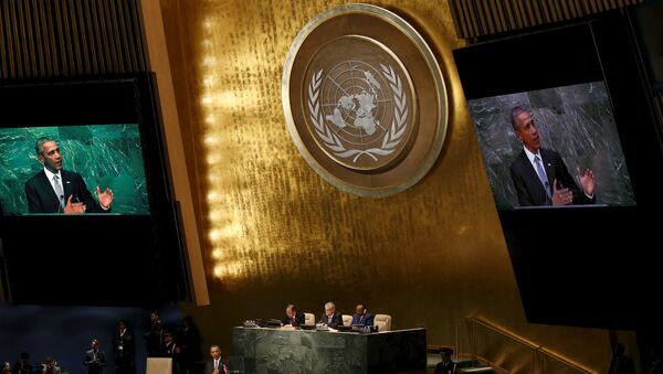 U.S. President Barack Obama addresses the United Nations General Assembly in New York September 28, 2015 - Sputnik Brasil