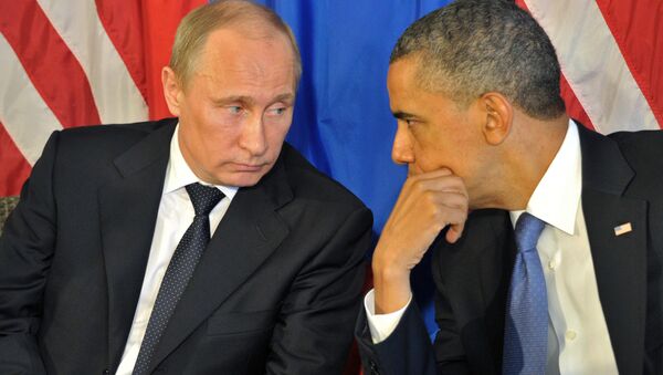 Presidente da Rússia, Vladimir Putin, e presidente dos EUA, Barack Obama - Sputnik Brasil