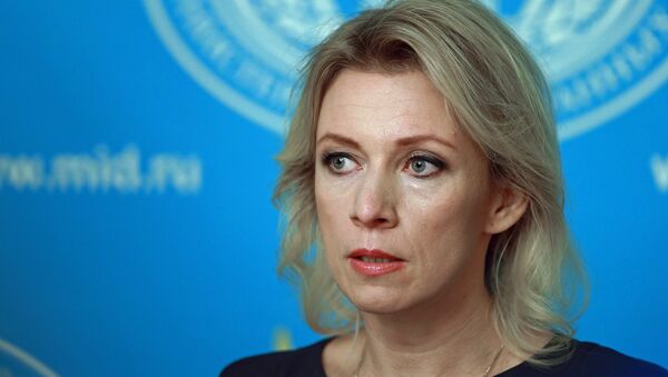 Maria Zakharova, representante oficial do Ministério russo das Relações Exteriores, durante briefing - Sputnik Brasil