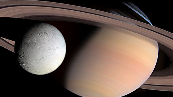 Saturno e Encélado - Sputnik Brasil