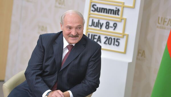 Presidente da Bielorrússia Aleksandr Lukashenko durante a cúpula dos BRICS, Ufa, 8 de julho de 2015 - Sputnik Brasil