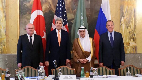Reunião entre os chanceleres de Rússia, Turquia, EUA e Arábia Saudita - Sputnik Brasil