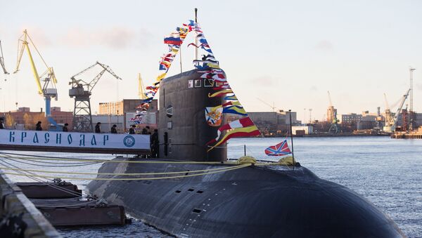 Submarino russo Krasnodar da classe Varshavyanka - Sputnik Brasil