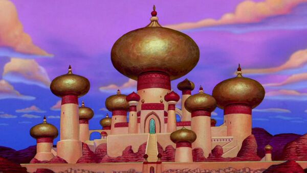 O palácio do Sultão do Alladin da Disney, inspirado pelo o Taj Mahal. - Sputnik Brasil