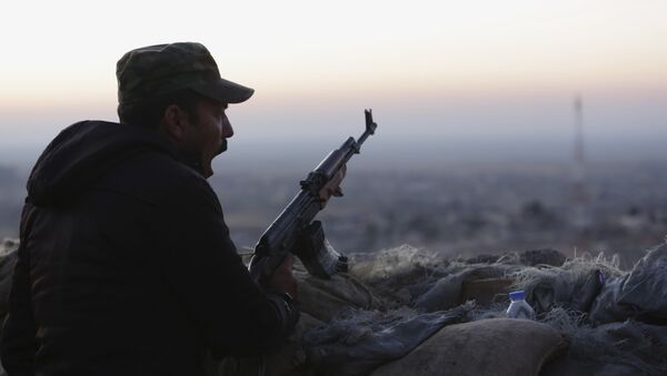 Membro das milícias curdas perto de Sinjar, 13 de novembro 2015 - Sputnik Brasil