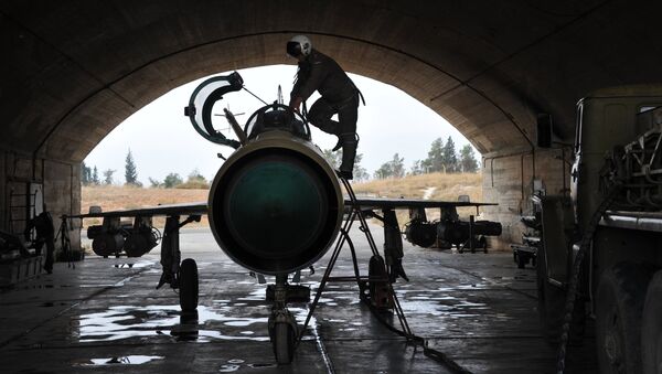 Hama military airbase in Syria - Sputnik Brasil