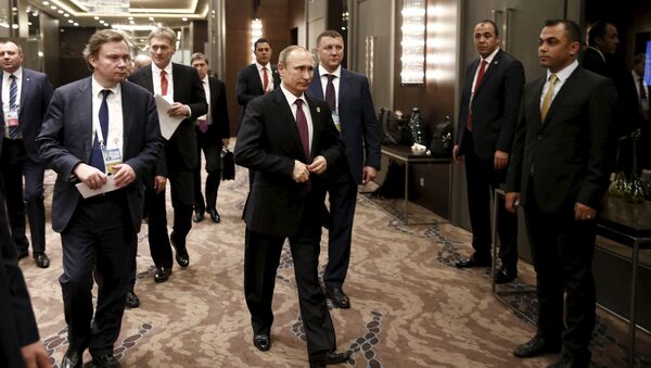 Presidente russo Vladimir Putin na cúpula G20 na Turquia - Sputnik Brasil