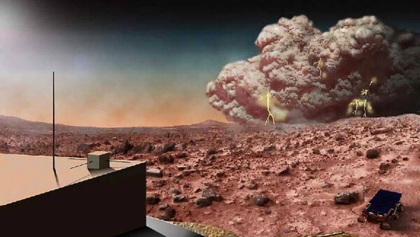 Ilustração de tempestade de areia em Marte - Sputnik Brasil
