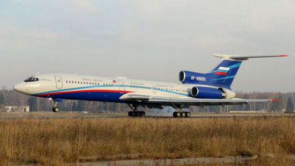 Avião russo Tu-154M-LK-1 que realizará voos de vigilância no ámbito do Tratado de Céus Abertos - Sputnik Brasil