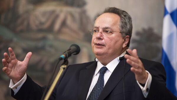 Ministro das Relações Exteriores da Grécia, Nikos Kotzias - Sputnik Brasil