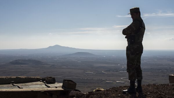Um soldado do exército sírio na província de Kuneitra - Sputnik Brasil