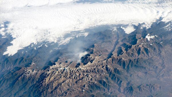 Vista do espaço para acordilheira de Sierra Nevada de Santa Marta na Colômbia - Sputnik Brasil