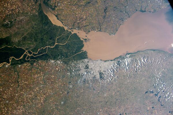 Rio Paraná visto do espaço - Sputnik Brasil