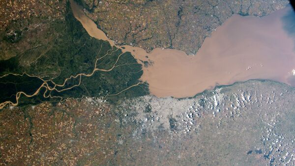 Rio Paraná visto do espaço - Sputnik Brasil