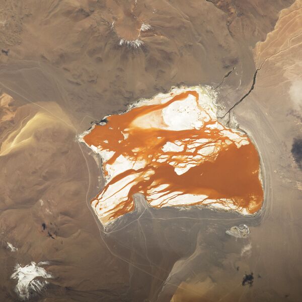 Lago Laguna-Colorado visto do espaço - Sputnik Brasil