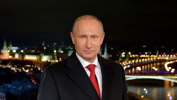 Vladimir Putin em seu discurso de Ano Novo - Sputnik Brasil